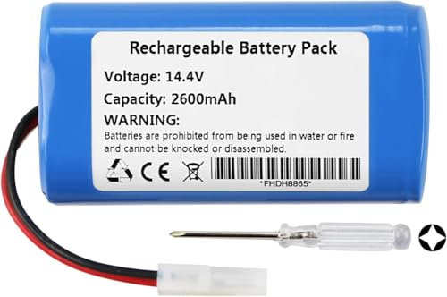 3400 mAh Batteria Compatibile con Rowenta RS-RT900866, Rowenta Tefal Explorer Series 20 40 60, Panasonic MC-WRC53, Phicomm X3, Puppy R30/R30 Pro/R35, Xiaomi Mi G1, MJSTG1, H18650CH-4S1P