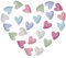 BOXOB 24pcs Love Heart Refrigerator Magnets, Colored Cute Heart Decorative Fridge Magnets for Home Kitchen Office Classroom Whiteboard Cabinet Locker Decoration