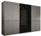 3E 3xE living.com Kleiderschrank, Platingrau, 3 x 100 x 200 x 51 cm