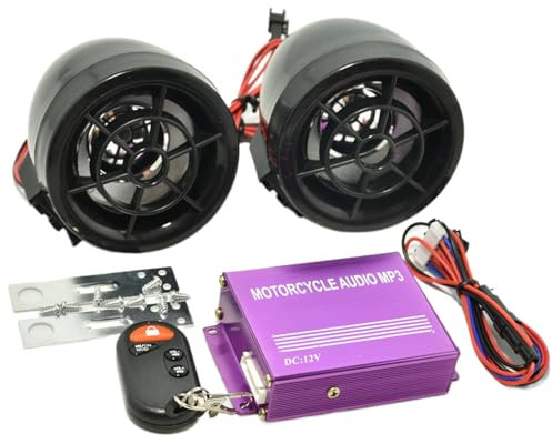 Ceprznvey Motorrad-Lautsprecher | Kompakter Audio-Player für Lenker mit Verstärker – vielseitiges Audio für Roller – ideal für Jugendliche, Familie und Freunde