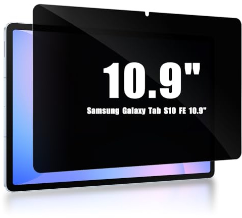 ToVioc 180-Grad Privacy Schutzfolie für Samsung Galaxy Tab S10 Fe/S7/S8 | 10.9“ Sichtschutz für Galaxy Tab S10 Fe/S7/S8, GehäRtete Tablet-Folie mit HäRtegrad 9h,Anti-Spy Displayschutzfolie