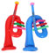 QUMIIRITY 2 Stücke Kinder Aufblasbare Trompete Spielzeug PVC Material Trompete Bühne Layout Musical Instrument Dekoration Photo Booth Requisiten