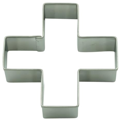 BekkiB - Ausstechform Kreuz - ca. 5 x 5 cm, vielseitiges Symbol, Ausstecher aus Edelstahl und spülmaschinengeeignet - Zum Backen von Plätzchen - 998631