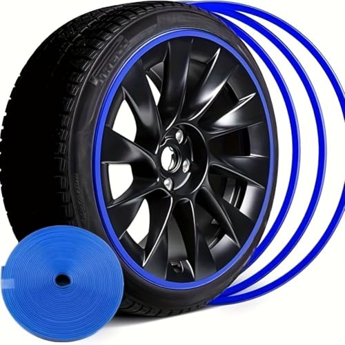 ZCZMAD Adesivi per Cerchi,Compatibile con Smart 451 Brabus Smart 453, ricambi Auto,Blue