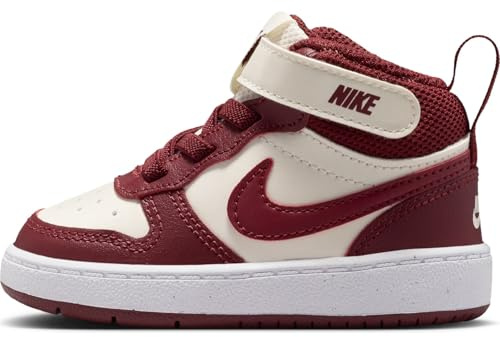 Nike Court Borough Mid 2 Schuh Für Babys Und Kleinkinder, Soft Pearl/Dark Team Red, CD7784-013, 25 EU (8C US)