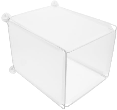 jojofuny 4pcs White Plastic Chest Freezer Dividers round Clips 30x22cm – Refrigerator Storage Partition Grid for Freezer Organizer and Kitchen Shelf Separation