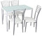 Woopi Lote de Mesa de Cocina Kiev + 4 sillas Paris Blancas