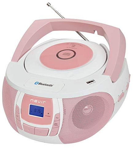Nevir Radio CD NVR-481UB Rosa Blanco