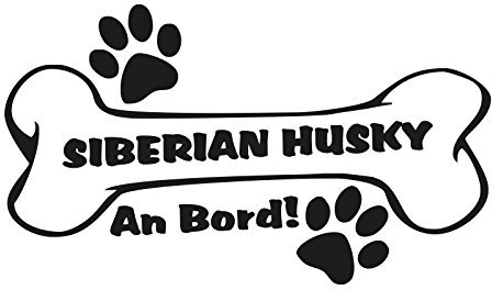 Plott Aufkleber Hundeknochen Siberian Husky An Bord Pfote Hund Knochen