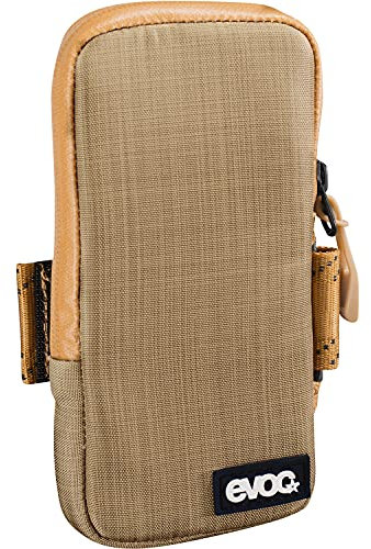 EVOC PHONE CASE wasserresistente Handyhülle (gepolsterte Hülle, wasserresistente Hülle und Reißverschlüsse, Fixierung für eine flexible Befestigung am Schultergurt, Größe: XL), Gold meliert