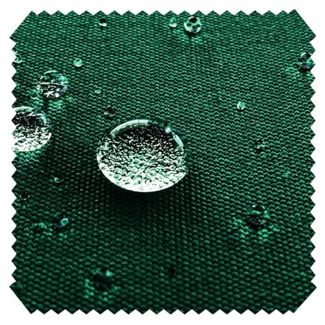 novely® ARAGON WATERPROOF UV+ - Premium Outdoor-Stoff - Lichtechter Möbelstoff - Polsterstoff in Baumwoll-Optik - Markisenstoff - Pflegeleichte Meterware 1lfm (32 Dunkel Grün)