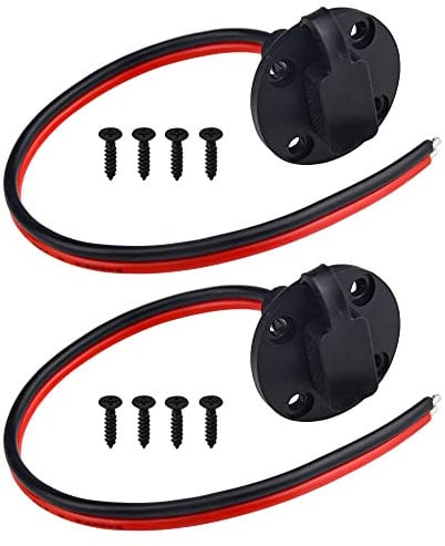 WMYCONGCONG 2 PCS SAE Power Socket Sidewall Port SAE Waterproof Quick Disconnect Panel Mount Power Cable with Cap for Battery Charger