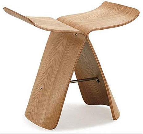 lijunjp Holzschuhe Hocker, Bent Wood Style Butterfly Hocker, Mode einfache Gebogene Holz Handwerk Originalität Haushalt niedrigen Hocker, für Schlafzimmer, Wohnzimmer, Schreibtisch, Couchtisch