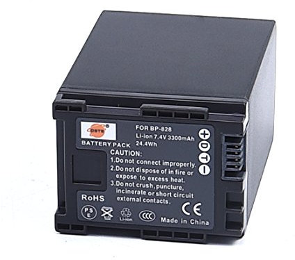 DSTE Ersatz Batterie Li-Ionen-Akku Compatible für BP-828 und Canon VIXIA HFS20, HFS21, HFS30, HFS100, HFS200, HF11, HF20, HF21, HF200, HG20, HG21, HFG10, HFG20, HFG30, HFM30, HFM31, HFM32 Kamera