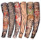 Falsas Mangas de Tatuaje,6 Pack Hombres Nylon Mangas del Brazo Temporal Brazo Deportivo Mangas Elástica Decorados Mangas para Halloween Baloncesto Ciclismo Bloqueador Solar Unisex 38CM