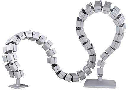 Kabelführung eckig Kuba Slim Line Länge:760 mm Kabelschlauch Made in Germany (silber)