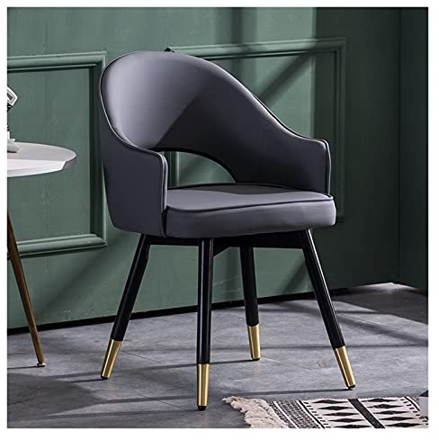 DUNAKE Esszimmerstuhl mit Waffen, Liegestühlen für Draußen, Mid Century Moderne Seitenstühle, seitlich gepolsterter Stuhl mit festem Asche-Holzbeinen, anwendbarem Estaurant, Counter Lounge-Meeting