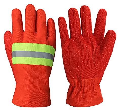 Gants Coupe-feu Gants de Lutte Contre Incendie Gants de Sécurité en Caoutchouc Ignifuges Gants de Protection Chaleur Gants de Soudeur Antidérapant Gants de Jardinage Homme Femme pour Soudeur Pompier