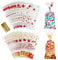 Anstore 120 Stück Plätzchentüten Weihnachten, Schneemann Cellophantüten 27x13cm Kekstüten Transparent mit 150er Twist Krawatten OPP Geschenktüten Weihnachten Durchsichtig Kleine Tüten für Süßigkeiten