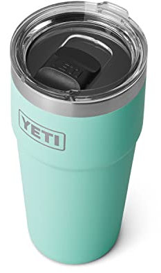 YETI Rambler, Vacuum Insulated Stainless Steel, Stackable Pint with Magslider Lid, Seafoam, 16oz (475ml)