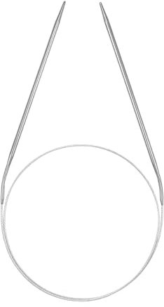 6mm Rundstricknadeln, Austauschbar Rundstricknadeln Edelstahl Strick- und Häkelzubehör für Webliebhaber (80cm Lang)