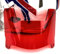 Mini-Fußballhelm-Visier, transparent, mit Clips, universelle Passform für Sammler und Display (transparentes Rot)