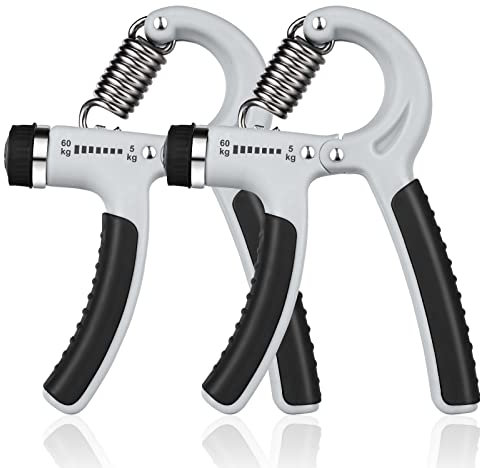 Vicloon Fortalecedor de Agarre,2PCS 5-60KG Ajustables Agarre Manual Ejercicio,Entrenador de Músculos de Mano Utilizado para Entrenamiento Antebrazo,Muñeca,Apretón de Manos