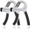 Vicloon Hand Grip, 2 Pezzi Pinza Mano, Allenamento Avambraccio, Manopole Mani per Polso Avambraccio Forza di Allenamento Regolabile 10-50kg per Allenamento Della Forza, Grigio