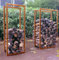 Zen Man Kaminholzregal Garten Rost Eisen Kaminholzunterstand Holzregal Kaminholz (032173：L60 B25 H100cm)