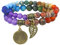 JUZICHEN Chakra Armband Damen, Yoga Armband Damen Mit Lebensbaum, Boho Armbänder Bunte Naturstein Für Frauen 16-25cm (B)