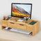 bimiti Monitor Stand Riser, Wooden Computer Monitor Stand, 2 Tiers Computer Screen Riser, with Storage Drawers, for Office Home PC Laptop