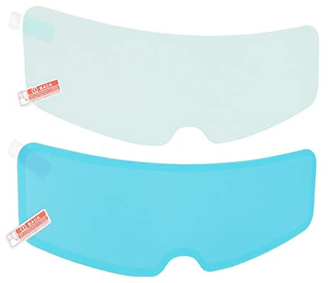Toppa Antipioggia per Casco, 24,5 Cm / 9,6 Pollici Casco Moto Visiera Antiappannamento Antipioggia Set di Pellicole Interno Esterno Alta Trasparenza Universale