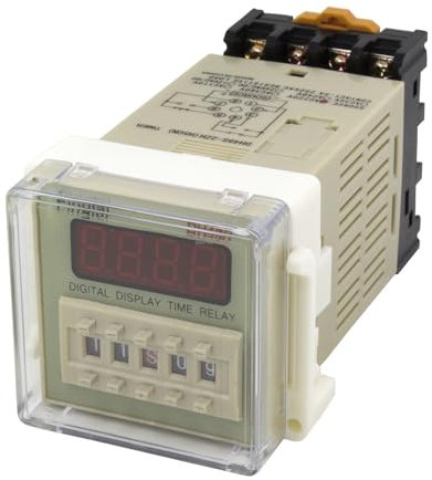DH48S-2ZH sur Retard SPDT + Relais temporisé SPDT instantané AC 220V 110V AC/DC 24V 12V avec Prise 220VAC minuterie de Retard avec Base (Size : 220VAC)