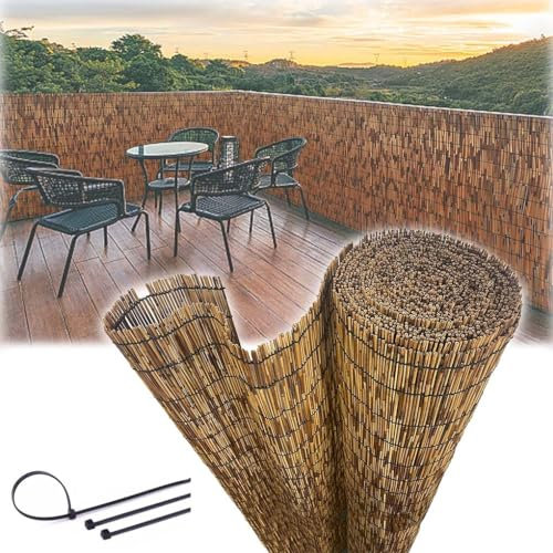 HRXQ Schilfrohrmatte Sichtschutz Garten Sichtschutzmatte Outdoor Privatsphäre Zaun Für Hinterhof Garten Zaun Trennwand (Size : 80x200cm)