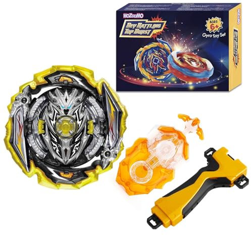 Hozuumo Battling Tops Turbo Starter Set, 4D Metall Fusion Kampfkreisel, Arena Spinning Tops mit Launcher, Geschenk-Sets für Kinder,1-45