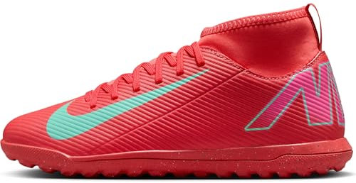 NIKE Jr. Mercurial Superfly 10 Club, Sneaker, Ember Glow/Aurora Green, 34 EU