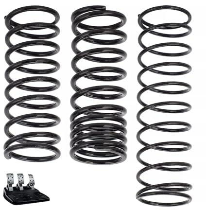WFCYX 3-teiliges komplettes Pedalrückholfeder-Upgrade-Set, inklusive 1 x Bremspedalfeder, 1 x Gaspedalfeder, 1 x Kupplungspedalfeder, kompatibel mit Logitech G25 G27 G29 G920 Rennrad