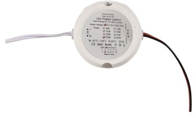 ASOFTY LED Trafo, 12V 2.5A Netzteil Treiber, Wasserdicht IP66 Transformator Driver Power Supply, Rund Transformator für Lampen (12V 30W)