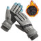 WUEAOA Handschuhe Herren Damen Winter,wasserdicht Warme Touchscreen Winterhandschuhe,Verdicktes Flusenfutter,für Schneeschaufeln,Radfahren,Laufen,Wandern,Skifahren,Hundespaziergänge,Grau M
