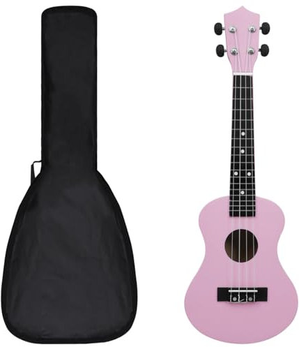 Homgoday Ukulele soprano con borsa per bambini, rosa, 58,4 cm, strumenti a corda