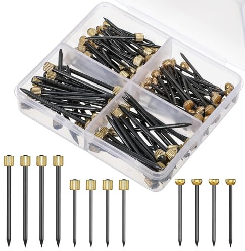 Piriuuo 90 Pcs Reusable Picture Hanging Kit - 3 Sizes Decorative Nails for Wall Art