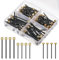 Piriuuo 90 Pcs Reusable Picture Hanging Kit - 3 Sizes Decorative Nails for Wall Art