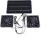 Yuanpgky Kit de ventilateur de panneau solaire, kit de ventilateur de panneau solaire portable, étanche, double ventilateur d'échappement pour tous les environnements