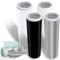 4 Rollen Smart Vinyl Permanent für Cricut Explore 3/Maker 3, Smart Adhesive Vinyl Permanent 33x100cm Schwarz+Weiß+Silber+Transferfolie Vinyl Plotterfolie Selbstklebend Set für DIY Tassen Autos Banner