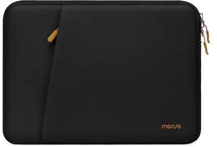 MOSISO 13-14 Pollici Custodia Laptop,13,3 Pollici Borsa PC Compatibile con Macbook Air 13 13,6/Pro 13/Pro 14,HP Dell Asus Lenovo Notebook,Borsa Portatile Neoprene Computer con Tasca Smussata,Nero