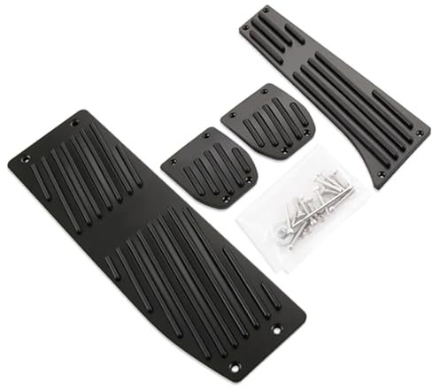 Pedale PASSEND Für BMW 3 5 Serie E30 E32 E34 E36 E38 E39 E46 E87 E90 E91 X5 X3 Z3 Fußstütze Fußablage Platte(Black Drill for MT)