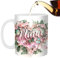 Taza para el día de la madre, taza de agua para madre de cerámica, diseño floral, elegante aprecio para los amantes del café, hija, hijo, hermana