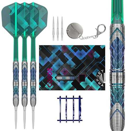 Target Japan Kaze Series Ceros 03 Steeldarts mit K-Flex, 22 g/24 g/26 g | 90%-Tungsten-Barrel Dartpfeil-Set, K-Flex-Flights und -Schäfte, Storm Swiss Points, LNC-Point, Ständer und Aufbewahrungsetui