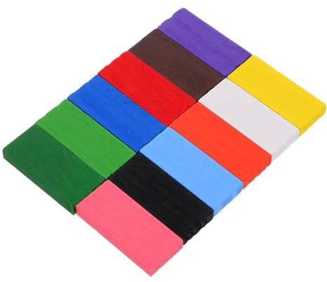 Toyvian 1satz Farbige Holz-Domino-bausteine Für Junge Mädchen Teiliges Aus Farben Für Kreative BAU Und Stapelspiele Lernspielzeug Logik Und Teamarbeit Sicheres Und Leichtes Material