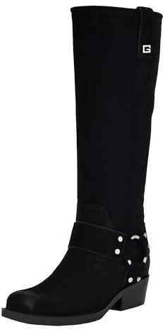 GUESS Felysse - Stivali alti al ginocchio da donna, Camoscio Nero 002, 40 EU